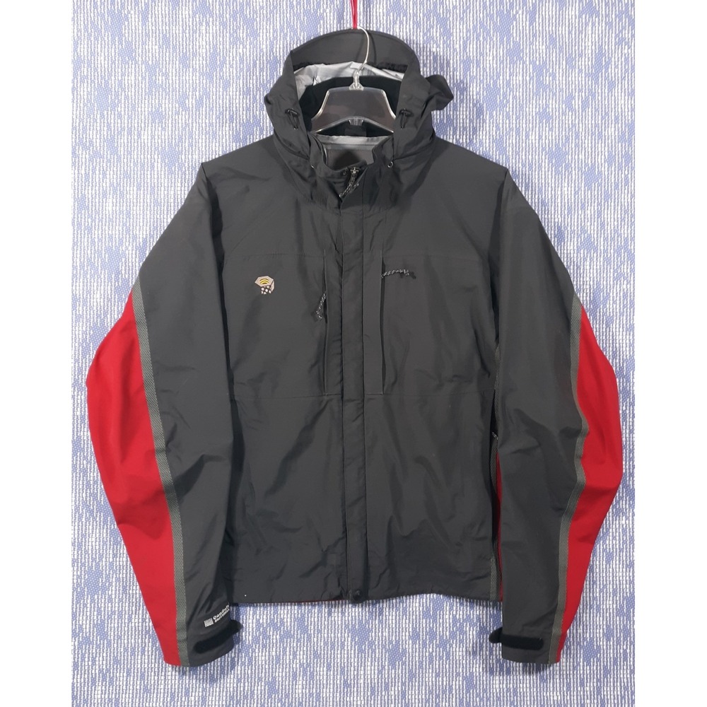 Mountain Hardwear Jacket Conduit Softshell Mens XL Gray Red‎ Hiking Outdoor